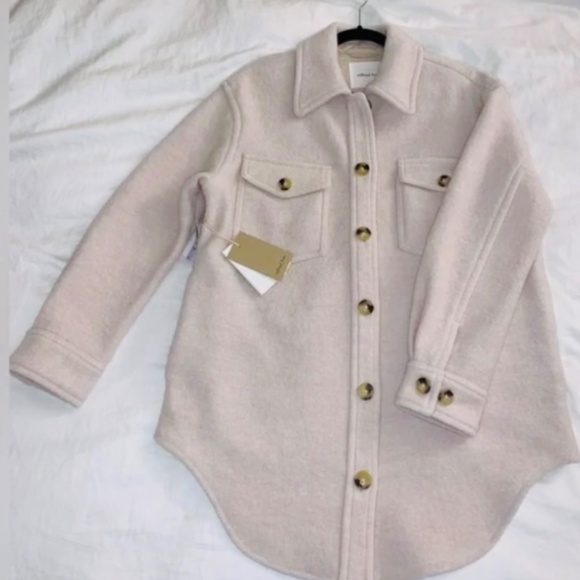 NWT XXS Wilfred by ARITZIA ganna jacket ‘bone’ wool shacket - Picture 6 of 10